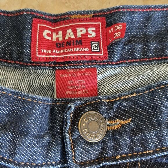 Chaps Ralph Lauren Dark Denim Relaxed Straight Leg Jeans - Picture 8 of 15